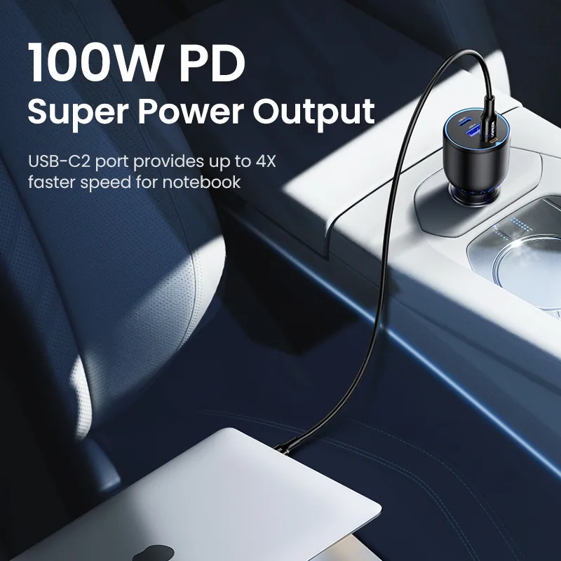 UGREEN 130W USB C Car Charger For Xiaomi iPhone 17 Samsung Galaxy S24 Laptops Tabet PD3.0 Fast Charging USB Type C Car Charger - image 2