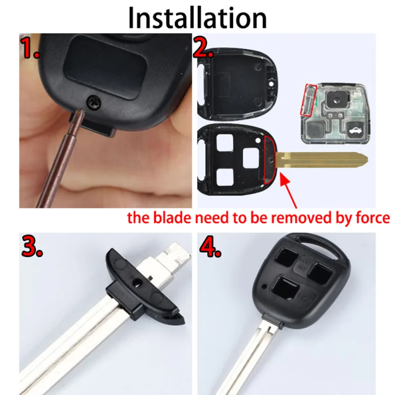 2x Rubber Key Button Pads for Toyota image 6