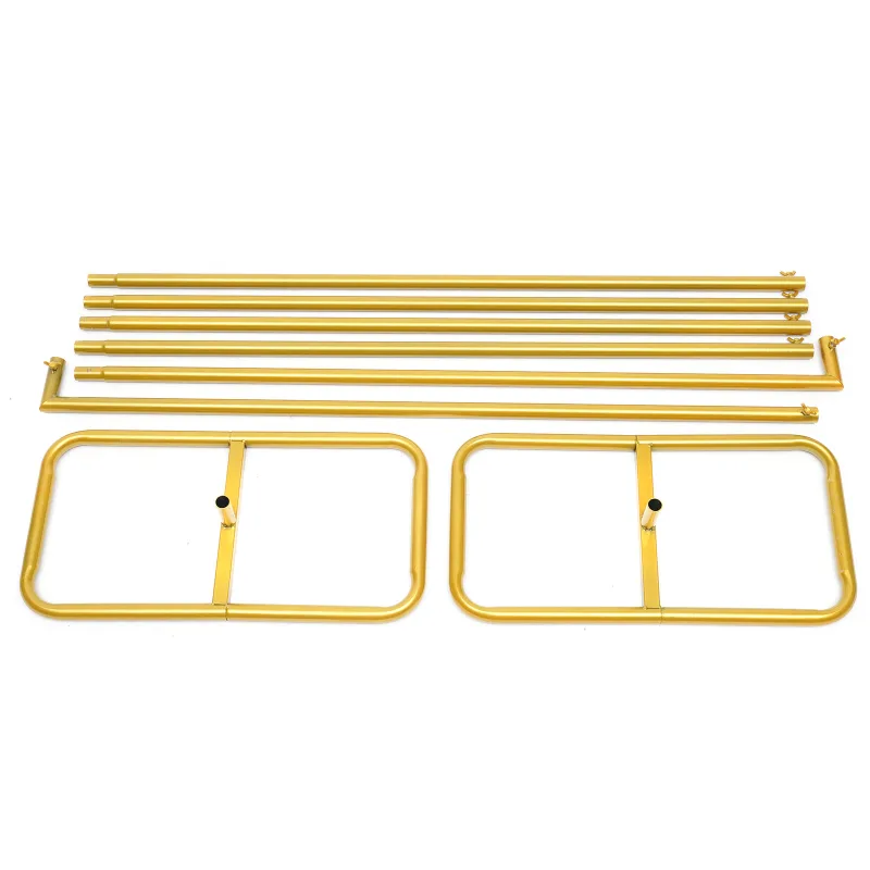 Rectangle Wedding Arch 2x2.1m Door Background Wrought Iron Decorative Props Flower Rack Gold - image 6