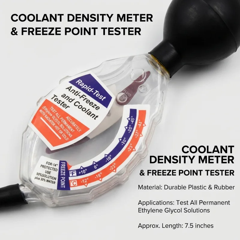 Car Radiator Coolant Tester, Durable Antifreeze Tester Tool for Cooling System, Auto Replacement Parts, High Accuracy Di image 2