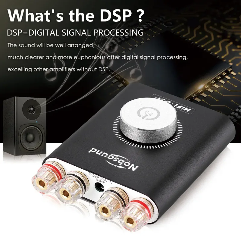 Nobsound Hi-Fi DSP TPA3116 Digital Power Amplifier Hifi Stereo Audio Headphone Amp Bluetooth 5.0 Audio Receiver - image 2