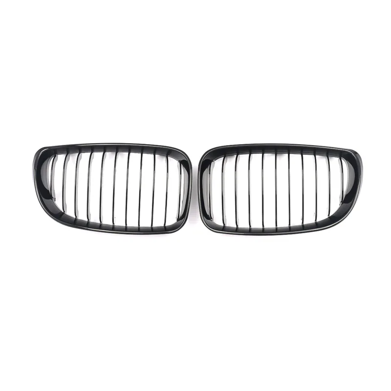 1 Pair Front Kidney Grille Gloss Black For BMW 1 Series E81 E82 E87 E88 2007-2011 1 Slat Line Car Styling Sport Racing Grills - image 3