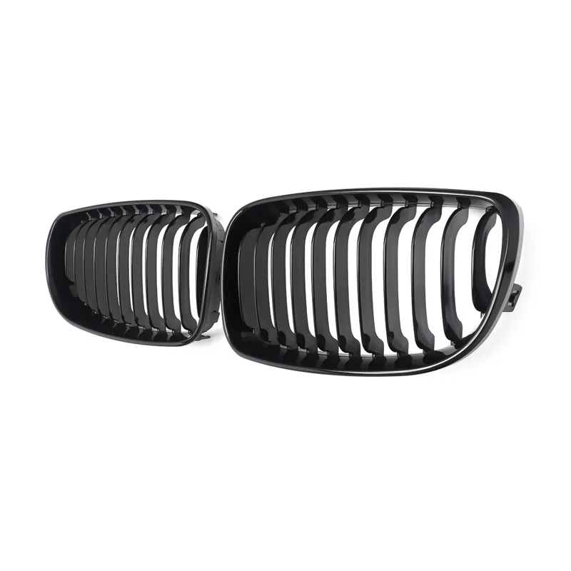 1 Pair Front Kidney Grille Gloss Black For BMW 1 Series E81 E82 E87 E88 2007-2011 1 Slat Line Car Styling Sport Racing Grills - image 4