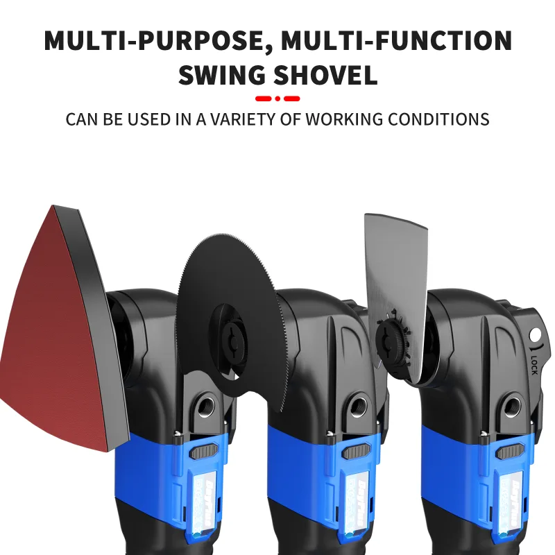 Cordless Oscillating Tool,2000 RPM Brushless Multifunction Tool with 4°,6 Speed,Saw Blades Sanding Papers,21V 1.5Ah Batt image 2