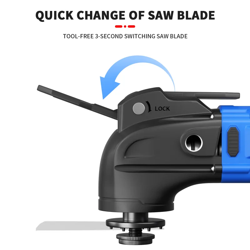 Cordless Oscillating Tool,2000 RPM Brushless Multifunction Tool with 4°,6 Speed,Saw Blades Sanding Papers,21V 1.5Ah Batt image 6