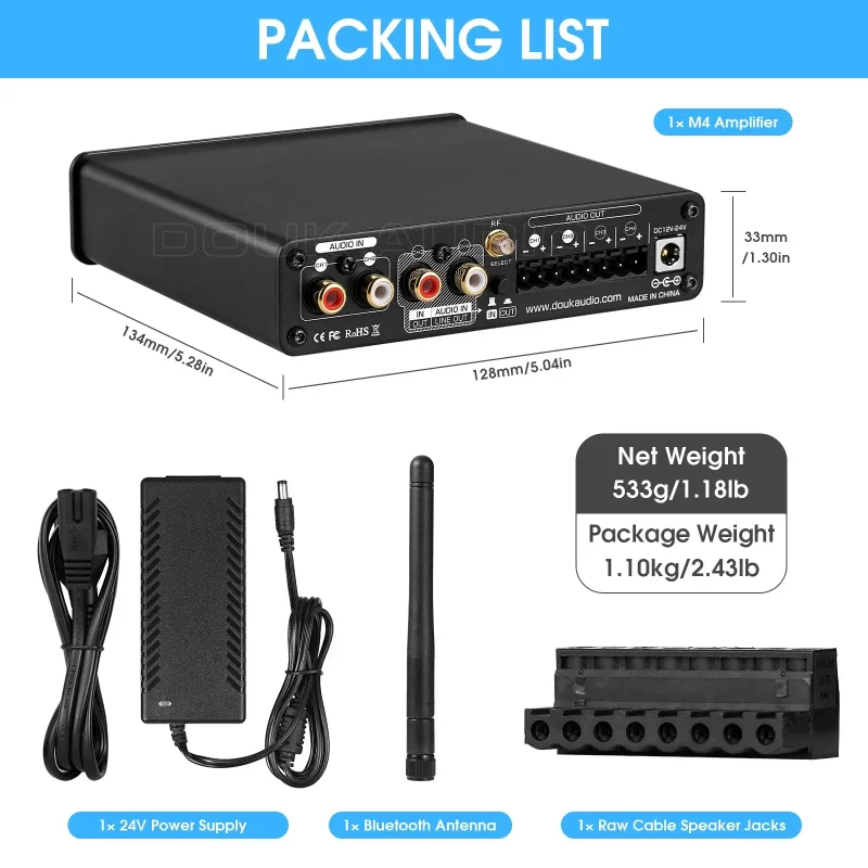 Nobsound HiFi Stereo Bluetooth 5.0 Digital Power Amplifier USB Music Player 2/4 Channel Home Multi Zone Audio Amp Receiver 50W*4 - image 6