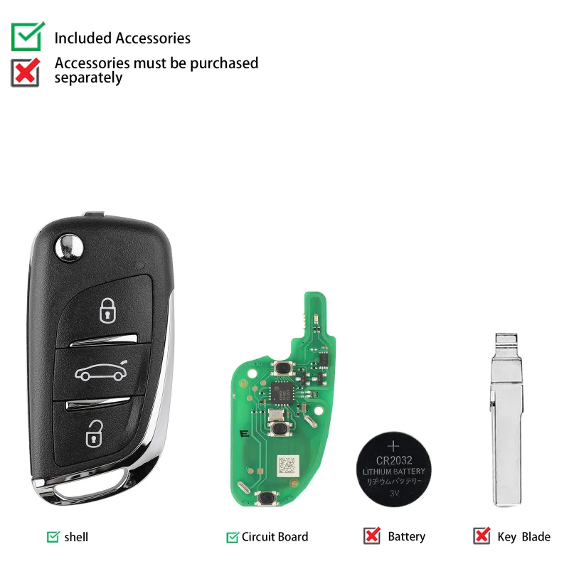 5Pieces Xhorse XEDS01EN DS Style Super Remote Work on all ID as the Super Chip image 5