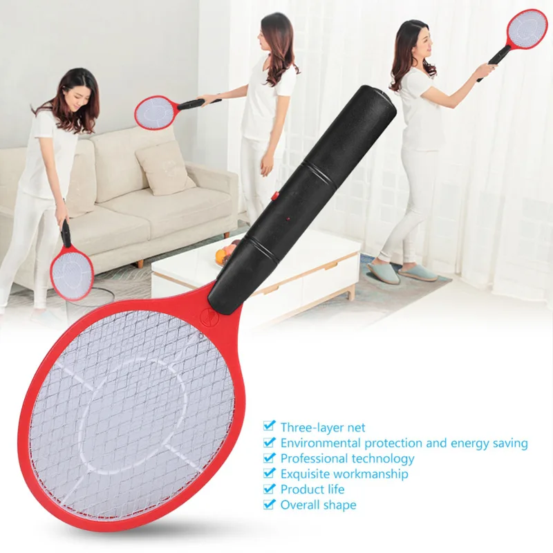 Electric Mosquito Swatter Cordless Battery Power Electric Fly Mosquito Swatter Bug  Racket Insects Killer image 4