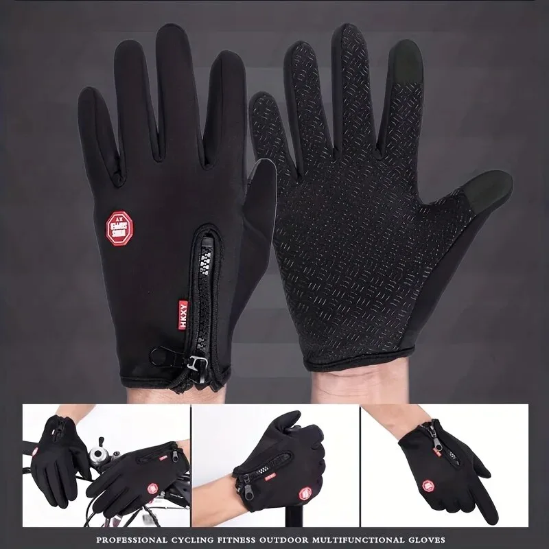Outdoor Cycling Gloves, Bicycles for Warmth and Anti Slip in Autumn and Winter image 3