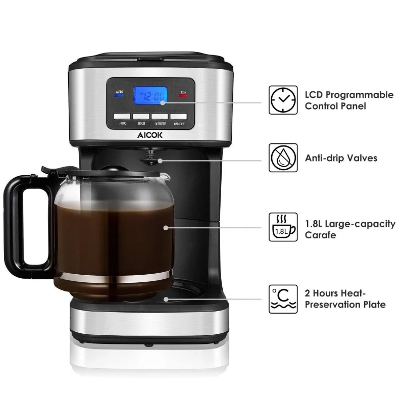 Yabano Programmable 1.5L Filter Coffee Maker image 5