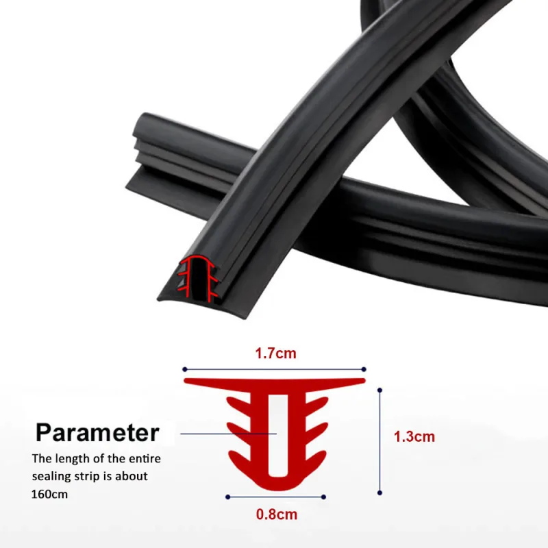 Car Soundproof Rubber Seal Dashboard Windshield Sealing Strip Insert For Toyota Prado RAV4 Corolla Camry Sienna Yaris Pr image 2