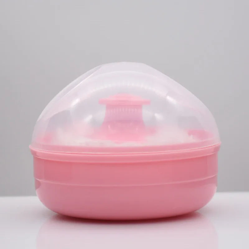 New High Quality Baby Soft Face Body Cosmetic Powder Puff talcum powder Sponge Box Case Container 1PCS Wholesale image 2