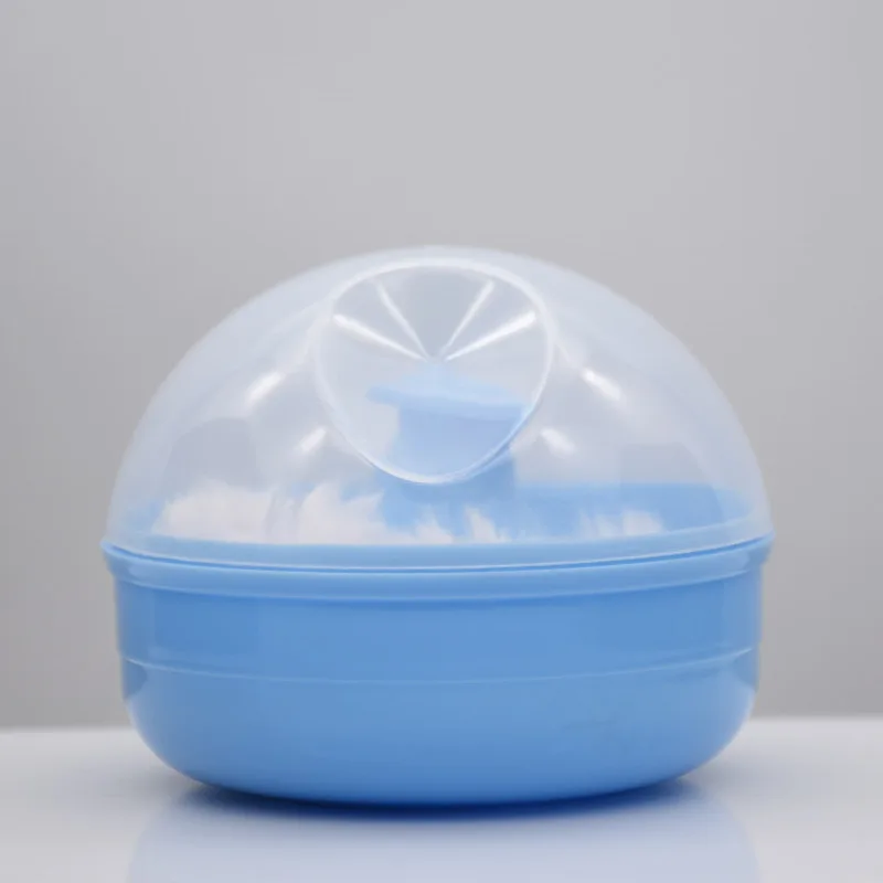 New High Quality Baby Soft Face Body Cosmetic Powder Puff talcum powder Sponge Box Case Container 1PCS Wholesale image 3