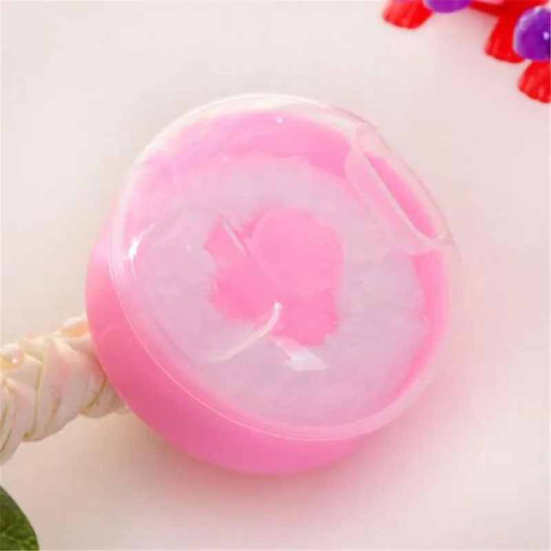 New High Quality Baby Soft Face Body Cosmetic Powder Puff talcum powder Sponge Box Case Container 1PCS Wholesale image 5