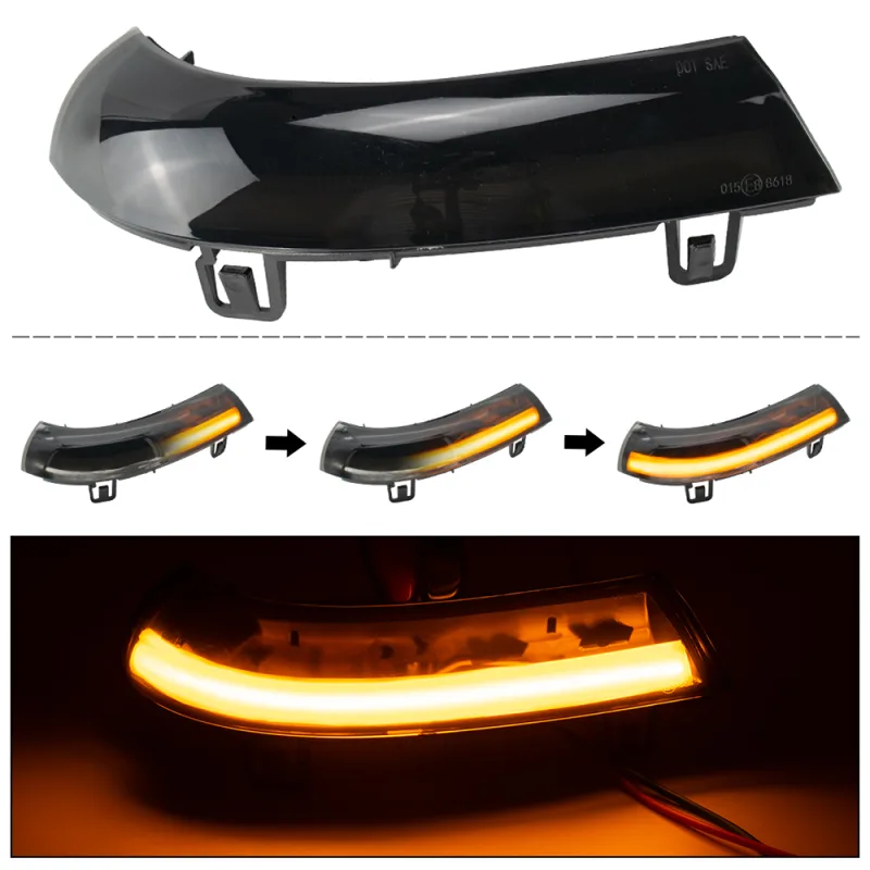 2PC Car LED Lights Rearview Mirror Indicator Blinker Repeater Light For VW Golf GTI 5 Passat 5.5 6 Dynamic Turn Signal Lamp - image 2
