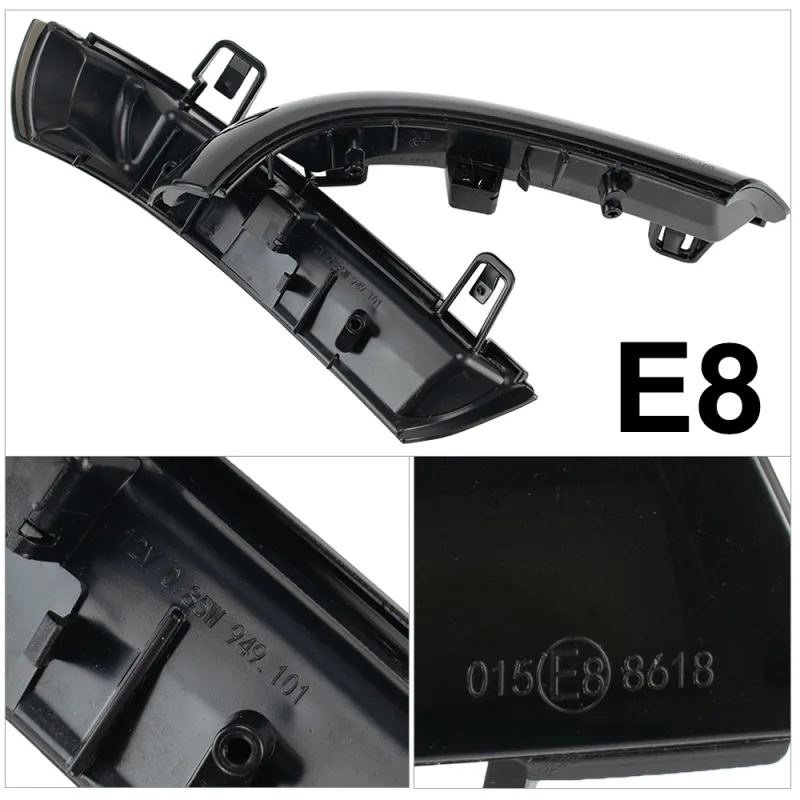 2PC Car LED Lights Rearview Mirror Indicator Blinker Repeater Light For VW Golf GTI 5 Passat 5.5 6 Dynamic Turn Signal Lamp - image 5