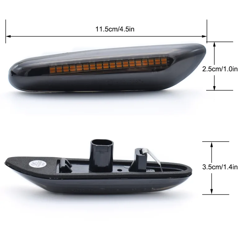 Side Marker Car Styling Flowing Lights Smoked Lens Turn Signal Light Side Indicator Dynamic Led For BMW E90 E92 E60 E87  image 2