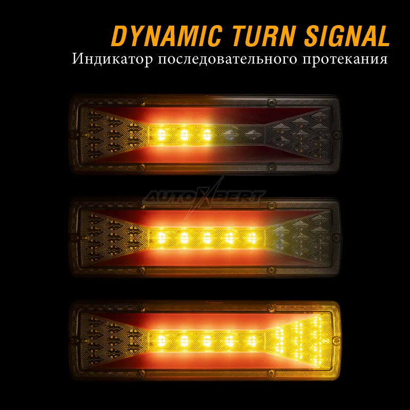 2x LED Trailer Lights Tail Lamp Stop Brake Dynamic Indicator 12V Camper UTE ADR Rear Fog Running Light Reversing Light Assembly detail 3