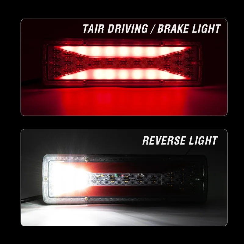 2x LED Trailer Lights Tail Lamp Stop Brake Dynamic Indicator 12V Camper UTE ADR Rear Fog Running Light Reversing Light Assembly detail 4