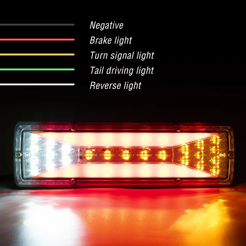 2x LED Trailer Lights Tail Lamp Stop Brake Dynamic Indicator 12V Camper UTE ADR Rear Fog Running Light Reversing Light Assembly detail 5