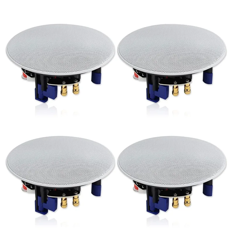 Herdio 320 Watts 2 Way Flush Mount Ceiling Speakers 4 Inches Perfect For Bathroom Kitchen Living Room Office 4 Speakers  image 1