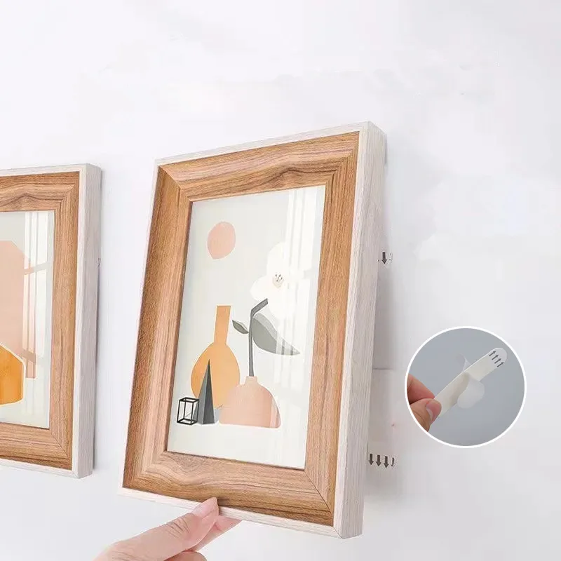 Punch-free Frame Tape Strips Assorted Mounting Self Adhesive Picture Frame Fixed Poster Wall Hook Decorate Fixing wall H image 3