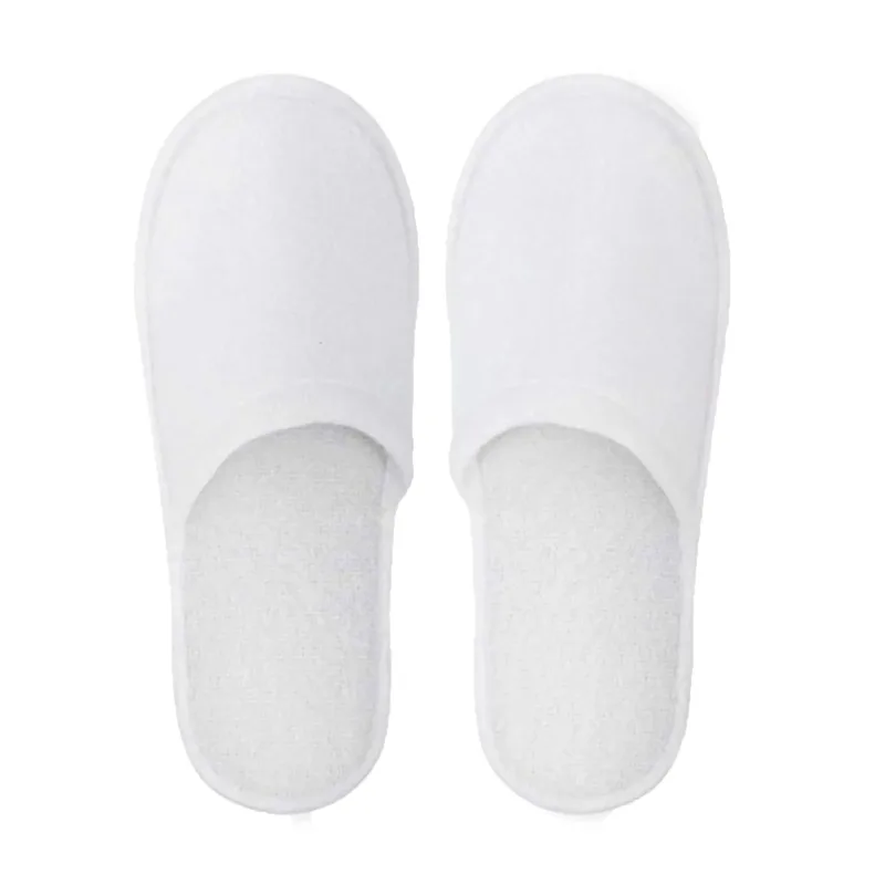 10pairs Disposable Closed Slippers For Men And Women Hotel Shoes Guest Shoes White - image 6