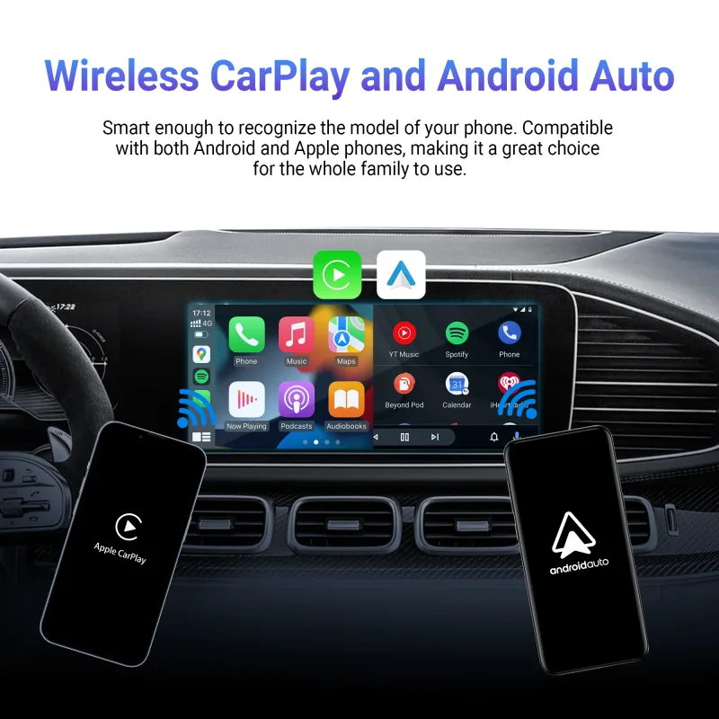 Ottocast Play2Video Pro Wireless CarPlay Wireless Android Auto Adap...