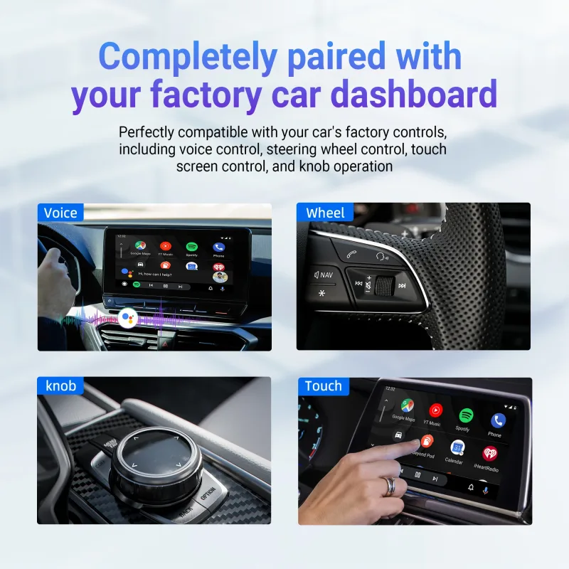 Ottocast Play2Video Pro Wireless CarPlay Wireless Android Auto Adap...