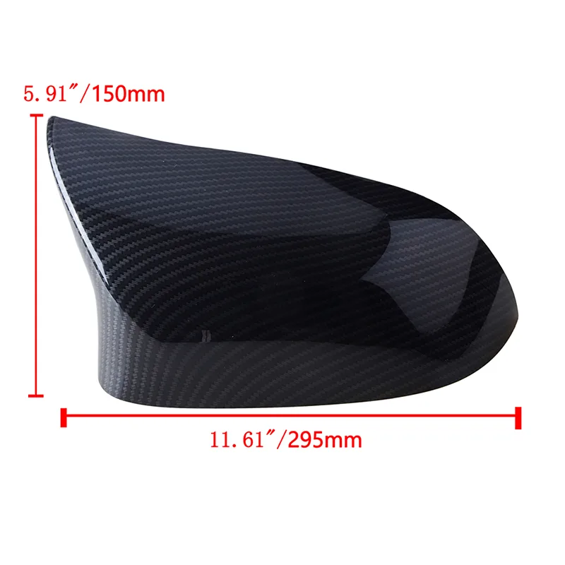 Rhyming Rearview Mirror Cap Wing Side Mirrors Cover Fit For BMW X5 F15 X6 F16 X3 F25 F26 2014-2018 Car MP Style Racing detail 3