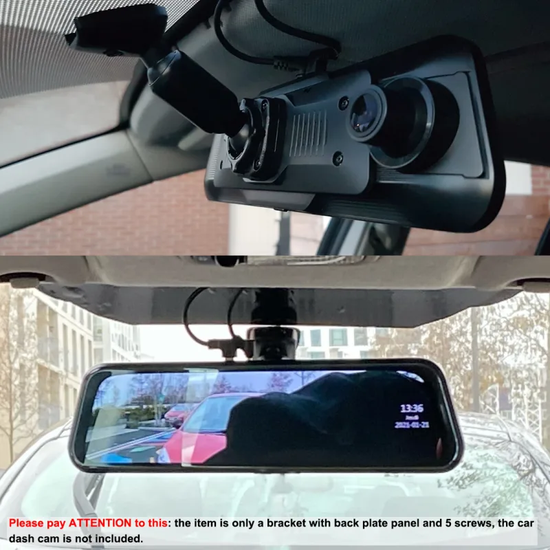 Car Interior Rear View Mirror DVR Driving Recorder Bracket GPS Video Recording Back Plate Panel Instead Of Strap Rearvie image 6
