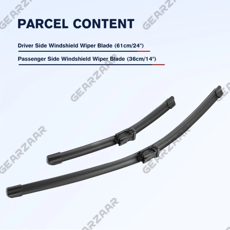For Fiat 500 Ford KA Front Windscreen Wiper Blades 24"/14" Set UK STOCK image 2