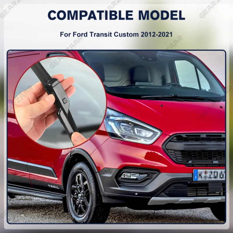 FIT Ford Transit Custom Front Windscreen Wiper Blades 2012-2021 EXACT FIT UK image 6