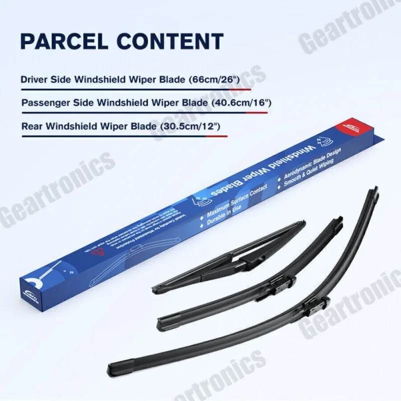 Opel Windscreen Wiper Front + Rear Blades Kit for Vauxhall Opel Corsa D E 2006-2014 image 2