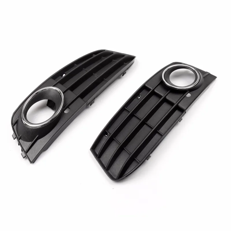 Areyourshop Matte Black Euro Front Bumper Fog Light Grille Cover for Audi A4 A4L B8  2009-2011 8KD80768101C Car Accessor image 2