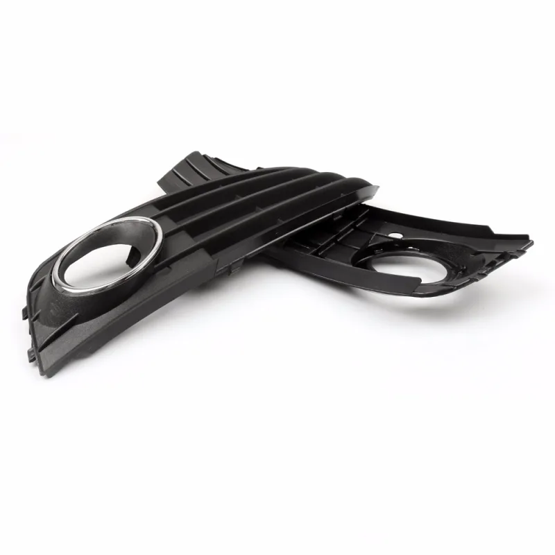 Areyourshop Matte Black Euro Front Bumper Fog Light Grille Cover for Audi A4 A4L B8  2009-2011 8KD80768101C Car Accessor image 4
