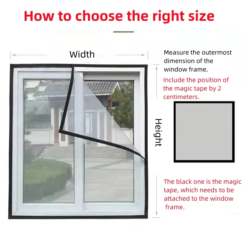 Summer mosquito proof door and window screens, available in various sizes (white) image 5