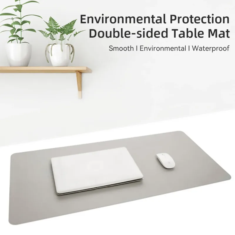 1 Pcs Large Size 600*300mm Office Desk Protector Mat PU Leather Waterproof Mouse Pad Desktop Keyboard Desk Pad Gaming Mo image 3