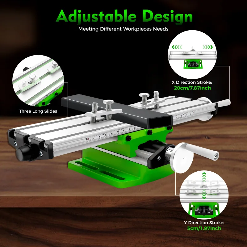Mini Multifunction Drilling&Milling Machine Worktable Drill Vise Fixture Table Machine Tool for Bench Drilling Cross Sli image 4