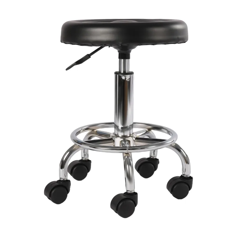 360° Rotatory Hairdressing Chair Bar Stool PU Leather Swivel Lift Adjustable Breakfast Chair for Beautician Manicure Nai image 5