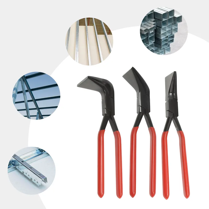 3-Piece Hand Seamers Sheet Metal Tools Sheet Metal Bending Pliers Set Straight 45° & 90° Metal Bender Tool image 3