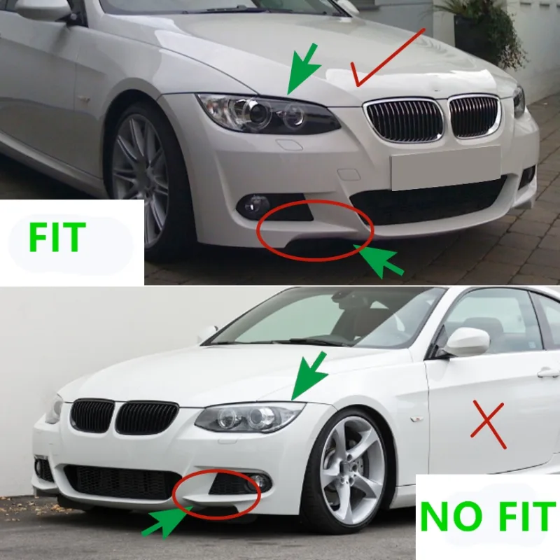 For BMW 3 Series E92 E93 M-Tech 2006-2009 Coupe 2-Door Front Bumper Side Splitter Cover Car Air Vent Intake Lower Spoile image 4