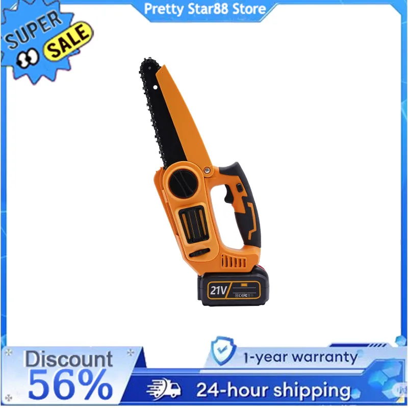 Brushless Mini Chainsaw Handheld Electric Chainsaw for Wood Cutting and Trimming image 1