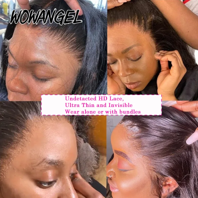 Wowangel 13x4 HD Lace Frontal Straight Human Hair image 4