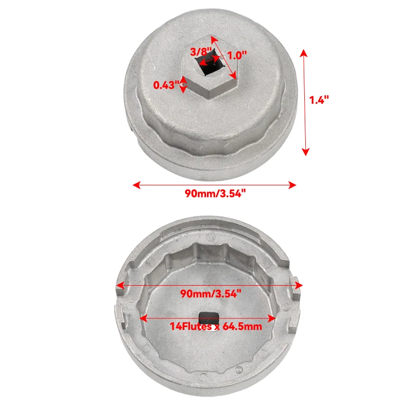 1Pc Car Oil Filter Wrench 14 Flutes Air Filter Tools Car Accessories Repair Parts For Toyota Rav4 Auris Lexus GS300 GS46 image 1