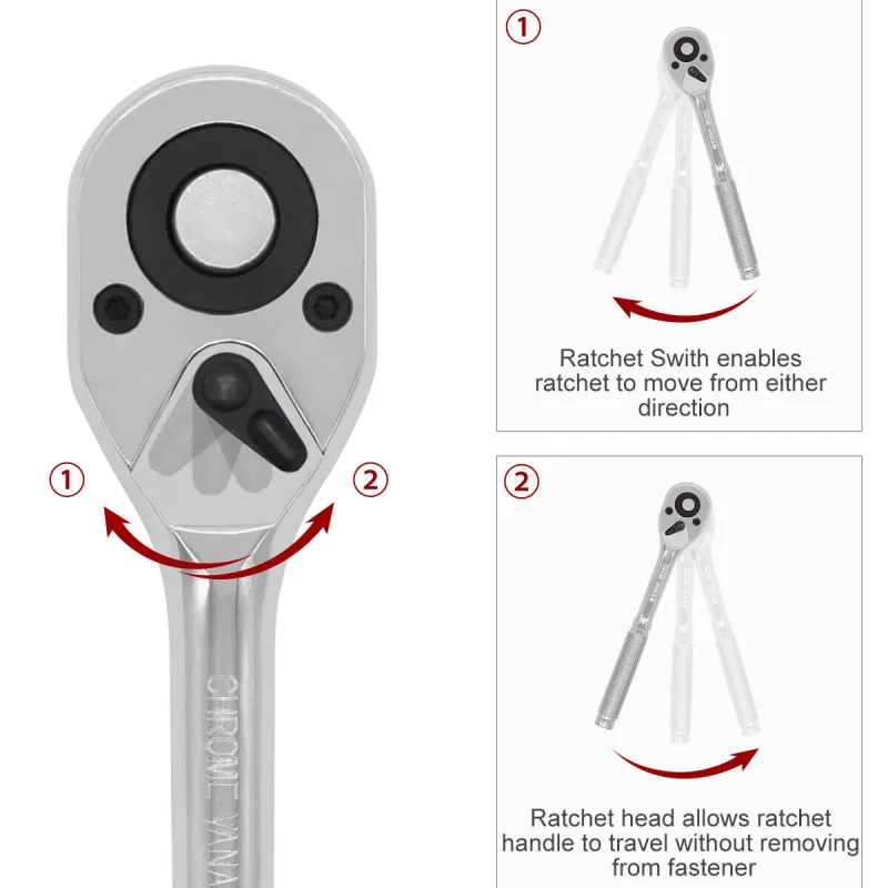 3pc Telescopic Ratchet Set 1/4 3/8 1/2 image 6