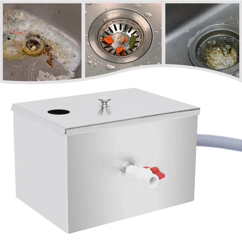 Grease Trap Interceptor Stainless Steel Waste Water Fat Separator Oil Separator for Kitchen image 3