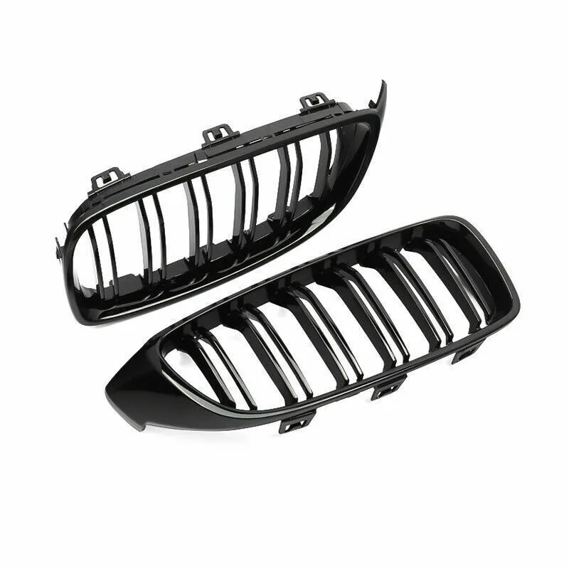 For BMW F32 F33 F36 4 Series Gloss Black Kidney Grill Grille Twin Bar M4 Style image 2