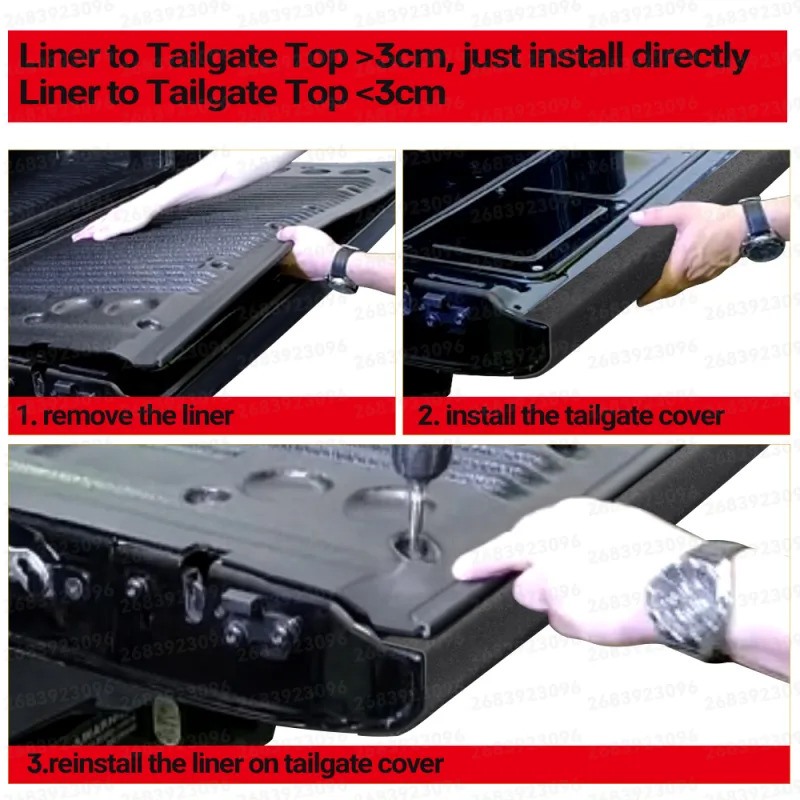 Ford Ranger Tailgate Rail Cover, ABS image 6
