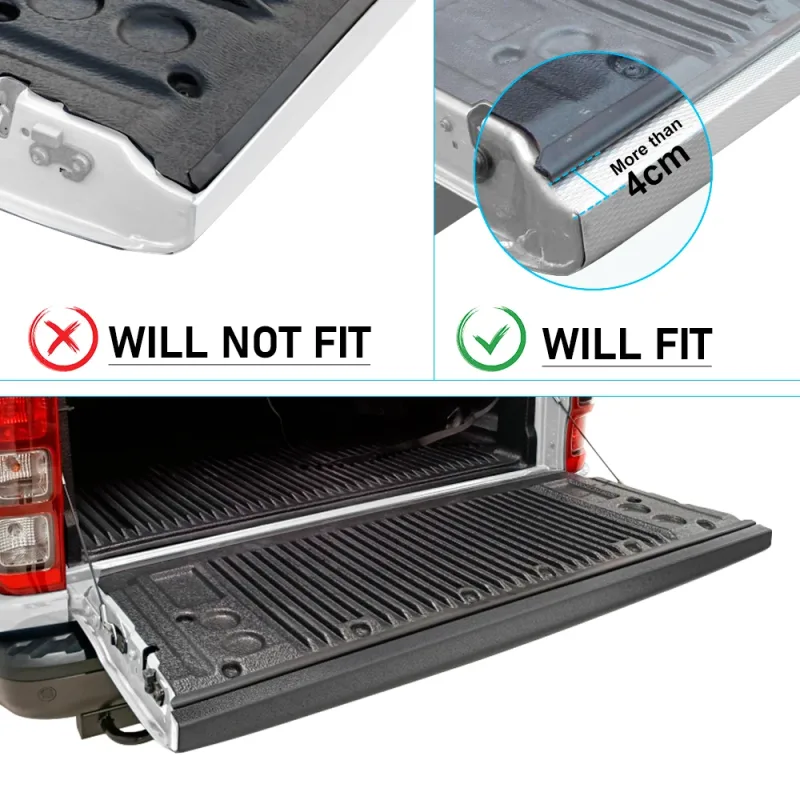 RAIL GUARD CAP PROTECTOR REAR COVER TAIL GATE TRIM FOR FORD RANGER WILDTRAK 2012-2022 PX PX2 PX3 XLT T6 T7 T8 Car Auto P image 4